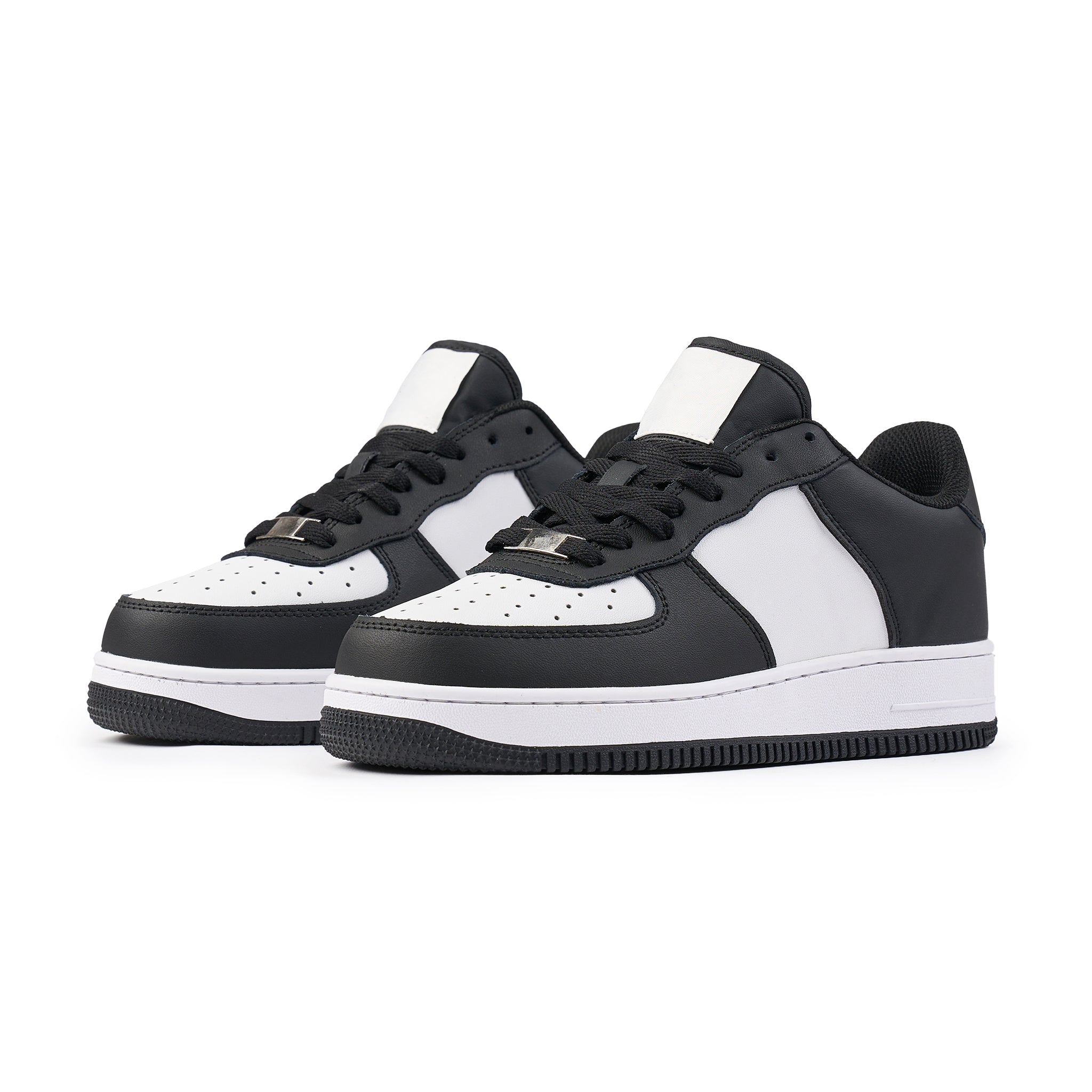 Sneakers barbati piele naturala f212 black/white