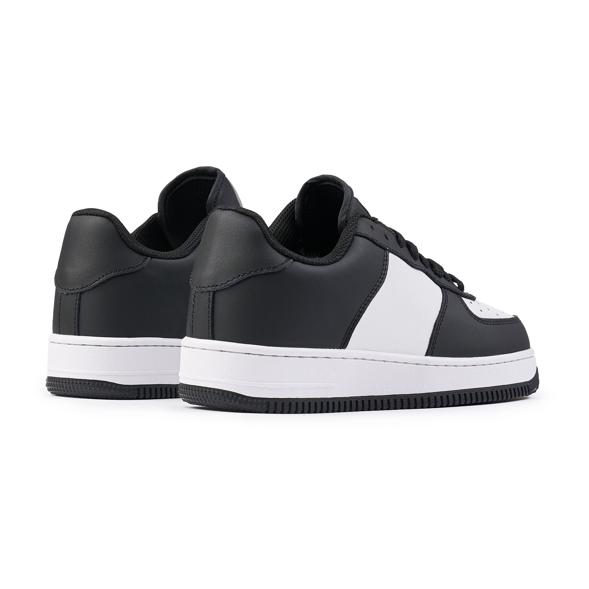 Sneakers barbati piele naturala f212 black/white